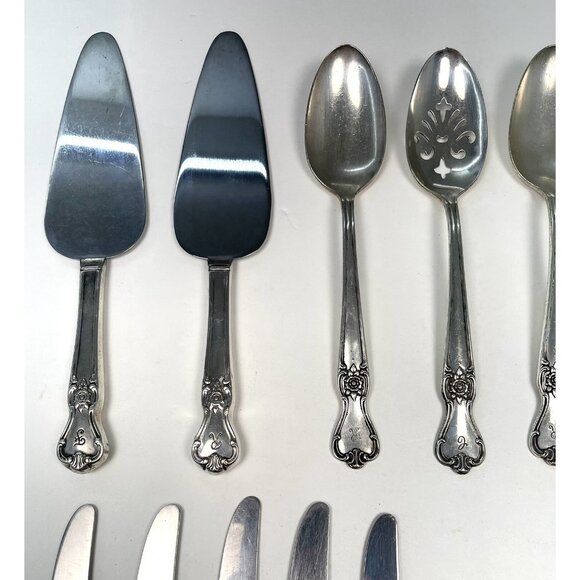 28pc Lot Old Company International Silver Silverplate SIGNATURE VariousMonograms - Picture 2 of 12